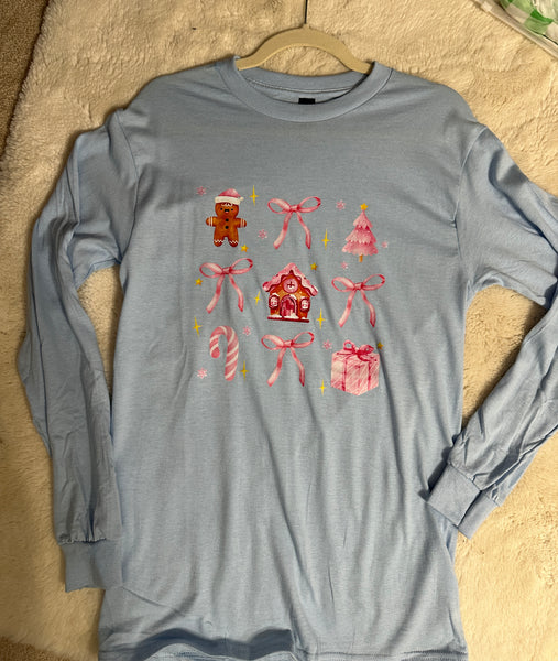 Coquette Christmas Long Sleeve Tee